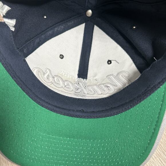 Vintage Starter New York Yankees Hat Snapback MLB Tail Sweep Blue 100% Wool Cap - Picture 5 of 8
